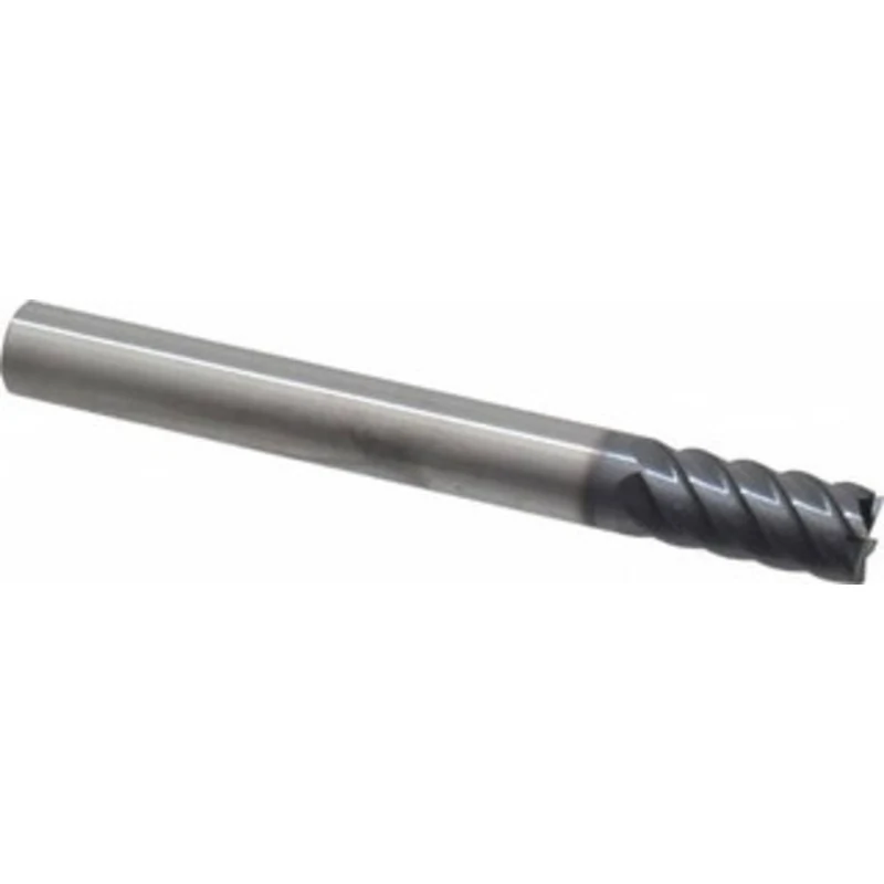 KYOCERA SGS 1/2, 1-3/32 LOC, 1/2 Shank Diam, 4-1/2 OAL, 6 Flute, Solid Carbide Square End Mill Single End, AlTiN Fini...